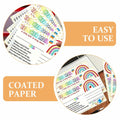 NUOBESTY 50pcs Rainbow Classroom Behavior Incentive Postcards for Teachers