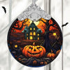 The Haunted House Stained Glass Christmas Ornament Holiday Decoration