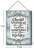 Retro Wooden Sign Coffee and Jesus Wall Art Decor 8x12 Inch