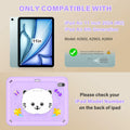 TOMORRY iPad Air 11 Inch Case M3 2025 M2 2024 Purple Tempered Glass