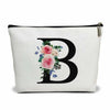 Flower Letter G Makeup Bag Alphabet Initial Cosmetic Bag Birthday Gift