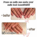 RIICFDD Summer Press On Nails Short Square Nude Pink Flower 24Pcs