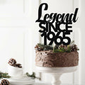 Legend Since 1965 60th Birthday Cake Topper Black Funny Fabulous Decor
