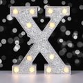 Foaky Silver Light Up Letter X Party Decoration Birthday Christmas Gift