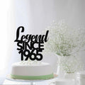 Legend Since 1965 60th Birthday Cake Topper Black Funny Fabulous Decor