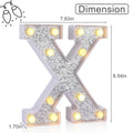 Foaky Silver Light Up Letter X Party Decoration Birthday Christmas Gift