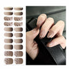 Oauee Semi Cured Gel Nail Strips 20 Stickers Anthracite Gray UV/LED Lamp