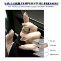 Oauee Semi Cured Gel Nail Strips 20 Stickers Anthracite Gray UV/LED Lamp