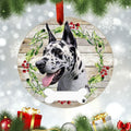E&S Imports Harlequin Ceramic Dog Ornament Glazed Finish Christmas Decor