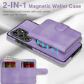 LOHASIC Samsung Galaxy S25 Ultra Case Magnetic Leather Wallet Purple