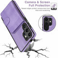 LOHASIC Samsung Galaxy S25 Ultra Case Magnetic Leather Wallet Purple