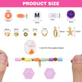 QUEFE 3800pcs Clay Beads Jewelry Making Kit 6mm 16 Colors Letter Beads