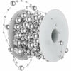 Ecally 250ft Plastic Beads Garland Chain Roll Silver Wedding Decor