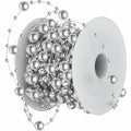 Ecally 250ft Plastic Beads Garland Chain Roll Silver Wedding Decor