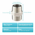 OFFO 3/4" Male NPT Threaded Nipple Adapter Stainless Steel 304 Pipe Fitting