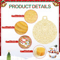 Capoda 24 Pack Clear Acrylic Christmas Ornaments with Red Ribbon Gold