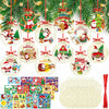Capoda 24 Pack Clear Acrylic Christmas Ornaments with Red Ribbon Gold