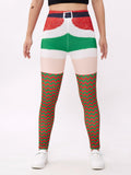 Patgoal Girls Christmas Ugly Print Leggings High Waist Full Length Size 11-12