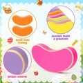 WATINC 6PCS Easter Jelly Beans Tiered Tray Decor Colorful Wooden Sign