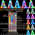 Pooqla Light Up Letter O LED Marquee Light RGB Color Changing 34 Colors Remote