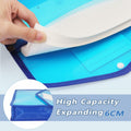 Zentiky A4 Plastic File Folders 5Pcs Expanding Snap Closure Transparent
