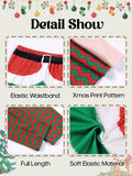 Patgoal Girls Christmas Ugly Print Leggings High Waist Full Length Size 11-12