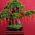 Yuumluo Red Lanterns 16 Pcs Mini Plastic Hanging Lanterns 1.97"x2.17"