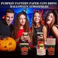 Crumya Pumpkin Disposable Paper Cups 9oz Halloween Party Supplies 40pcs