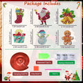 Diamond Art Hanging Swirl Decorations Xmas Gingerbread Snowman 6Pcs