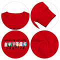 FASHGL Christmas Friends Sweatshirt Women Red Long Sleeve Tee Size L