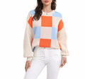 LISILONG Women's Ribbed Knit Sweater Long Sleeve multicolor Pullover Size S
