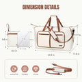 Travel Duffel Bag Women 80L Lightweight Water Resistant Foldable Beige
