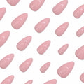 RIICFDD Black Press On Nails Almond Medium Acrylic Full Cover 24Pcs