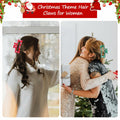 2PCS Christmas Santa Hair Claw Clips for Women Red & Green Hair Accessories