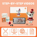 Amigurumi Crochet Kit for Adults Intermediate DIY Craft Bear with Materials