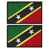 stidsds 2 Pack Saint Kitts and Nevis Flag Embroidered Patches Tactical