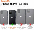 iPhone 16 Pro Case Purple Roses Slim Soft TPU Shockproof Floral Cover