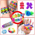 MEGANEOPRE Loom Bracelet Bands Kit 4500+ Pcs 15 Colors Clips Hooks Loom