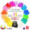 MEGANEOPRE Loom Bracelet Bands Kit 4500+ Pcs 15 Colors Clips Hooks Loom