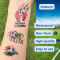 Soccer Temporary Tattoos Sport Theme Birthday Party Favors Decorations 96 PCS