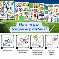Soccer Temporary Tattoos Sport Theme Birthday Party Favors Decorations 96 PCS