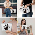 Henhesaha Cute Cat Mom Makeup Bag Cosmetic Travel Toiletry Bag for Women