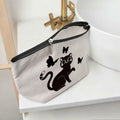 Henhesaha Cute Cat Mom Makeup Bag Cosmetic Travel Toiletry Bag for Women