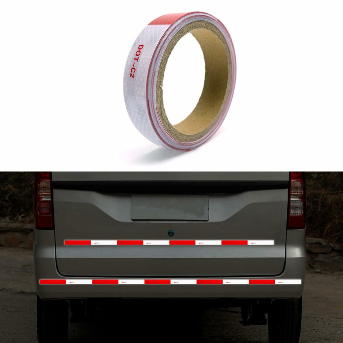 LANZMYAN Reflective Safety Tape 2in x 65ft Red White Waterproof Outdoor