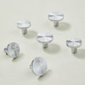 Rergy 10 Pack Silver Zinc Alloy Drawer Knobs Cabinet Pulls Decorative Hardware