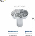 Rergy 10 Pack Silver Zinc Alloy Drawer Knobs Cabinet Pulls Decorative Hardware