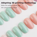 Press On Nails Short Square 24pcs Reusable Colorful Full Cover False Nails
