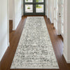 Hedlive Vintage Hallway Runner 2.6x8 Brick Red/White Non Slip Carpet