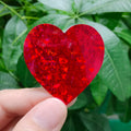 Dzrige 500pcs Red Heart Shape Glitter Stickers Love Scrapbooking Labels