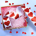 Dzrige 500pcs Red Heart Shape Glitter Stickers Love Scrapbooking Labels